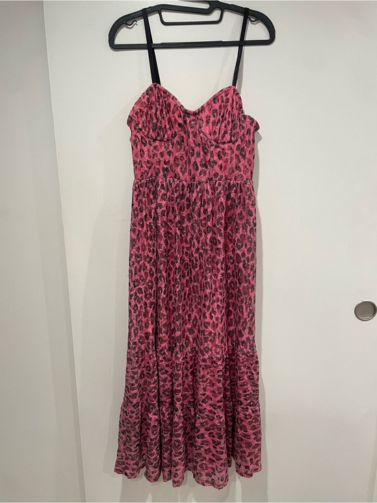 Betsey Johnson Dresses & Skirts - Pink Leopard Print Midi Dress by Betsey Johnson